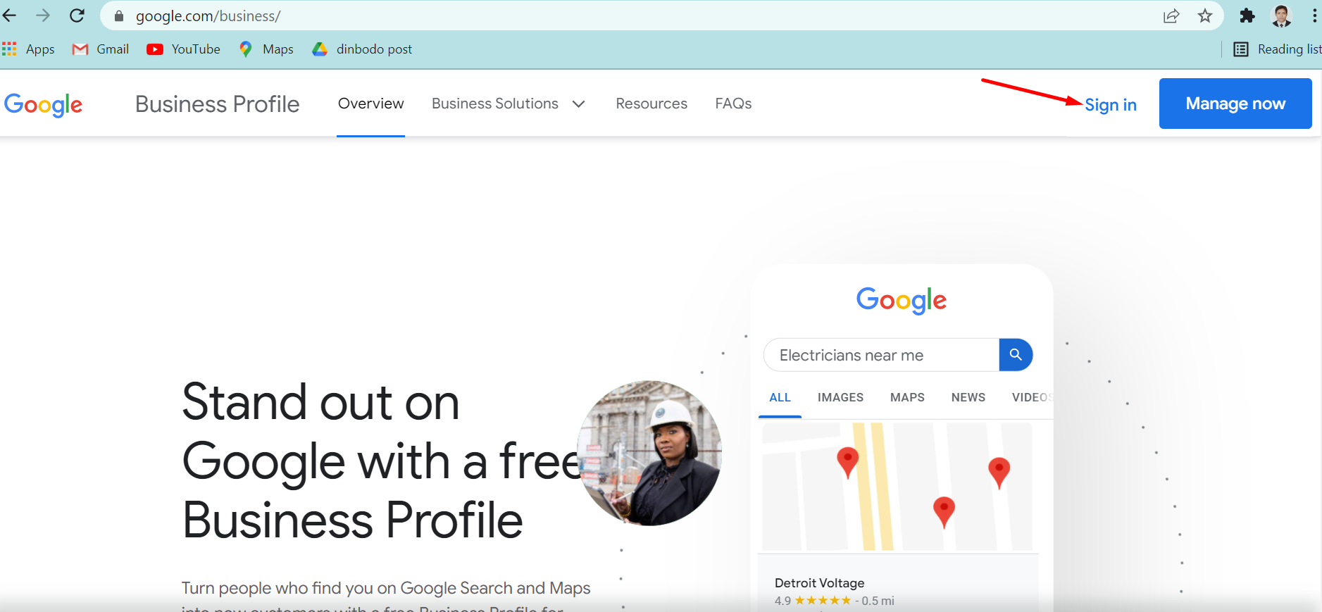 Google business profile 2nd step